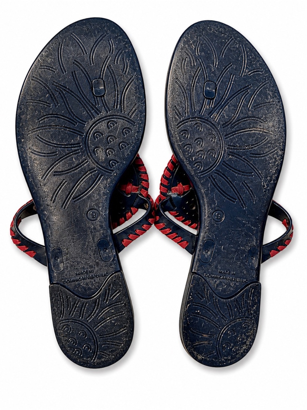 Jack Rogers Navajo Sandals – Navy with Red Whipstitch – Size 9 - Picture 6 of 6